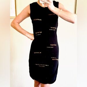 RACHEL Rachel Roy Black Dress with Gold Studs